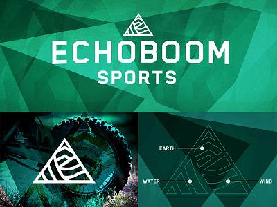 Echoboom Sports Branding action sports branding identity logo sports