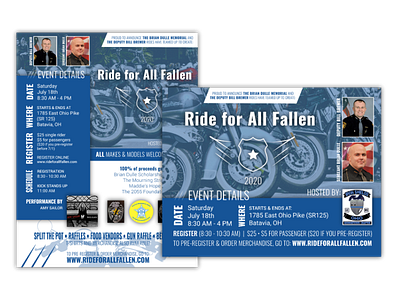 Ride for All Fallen Detail Flyer advertise advertisement flyer design graphic design marketing collateral