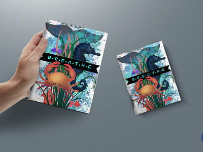 Sealife Journal crab digital artist digital illustration homedecor journal print design procreate procreate illustration seahorse sealife whale