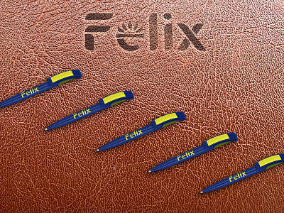 Felix-Pen brand identity branding clean energy design illustration illustrator leather logo minimal stationery typography vector