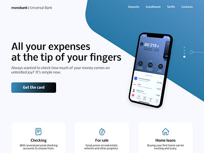 Landing page for Monobank