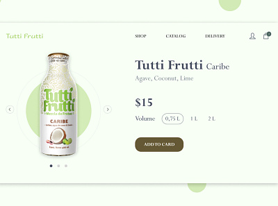 Online store for Tutti Frutti design juice landing landingpage shop ui ux web web design webdesign website
