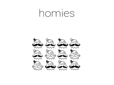 Homies app design icon illustration logo
