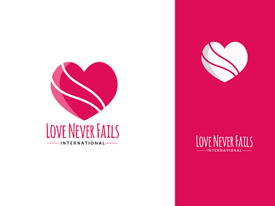 Love Never Fails - Logotype brand branding branding and identity graphic design heart heart logo logo logodesign logotype love socialmedia typography vector