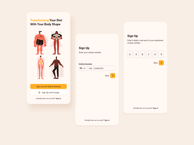 DailyUI Challenge - Body Type Diet Plan