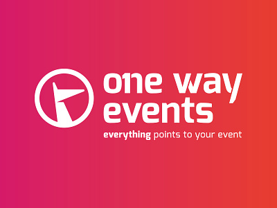 1wayevents arrow circle event events hidden number logo one pointer sign signpost way