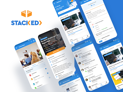 StackED (Learning Management System) app design interface learning management system material design material ui mobile mobile app mobile design mobile ui uiux ux