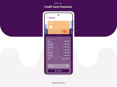 Simple Credit Card Checkout dailyui glassmorphism ui