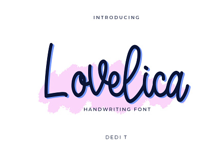 Lovelica birthday card branding design font font design hand lettering handwriting font handwritten signature signature font