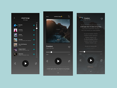 Daily UI - 009 - Music Player 009 adobexd clean dailyui dailyuichallenge design minimal music musicplayer ui weihuang