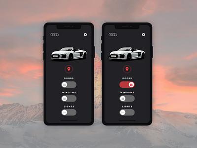 Daily UI - 015 - On/Off Switch 015 adobexd audi car clean dailyui dailyuichallenge design minimal onoff onoffswitch switch ui weihuang weihuanguiux