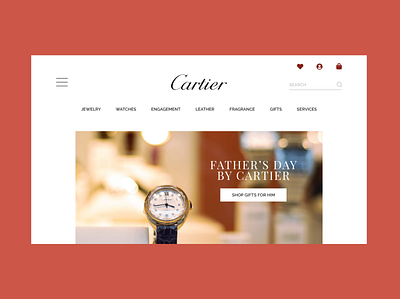 Daily UI - 022 - Search adobexd branding cartier clean dailyui dailyuichallenge design luxury luxury brand minimal redesign redesigned search search bar searching simple ui weihuang