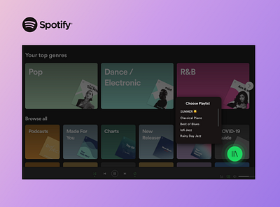Daily UI - 027 - Dropdown adobexd clean daily27 dailyui dailyui27 dailyuichallenge design dropdown minimal spotify ui weihuang