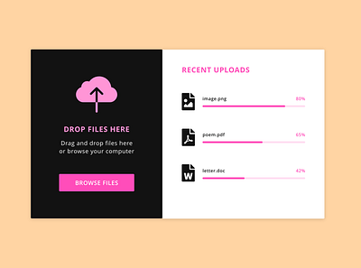 Daily UI - 031 - File Upload adobexd clean daily31 dailyui dailyui31 dailyuichallenge design files fileupload minimal ui weihuang