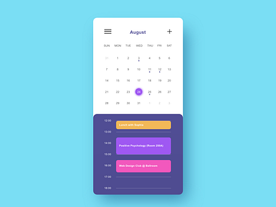 Daily UI - 038 - Calendar