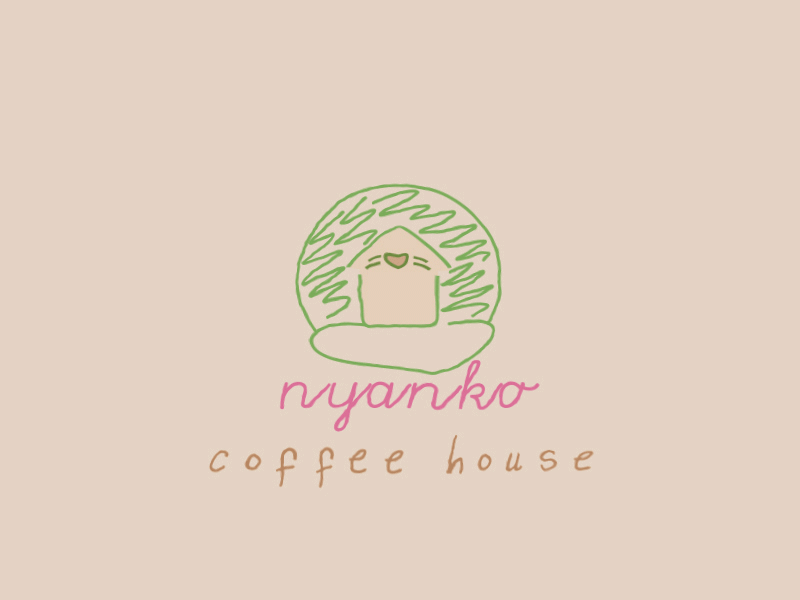 A cat logo#2 - nyankoCoffee House