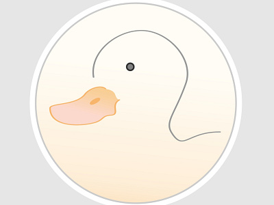 Duck Icon dribbbleweeklywarmup duck duckling icon illustration minimalism vector
