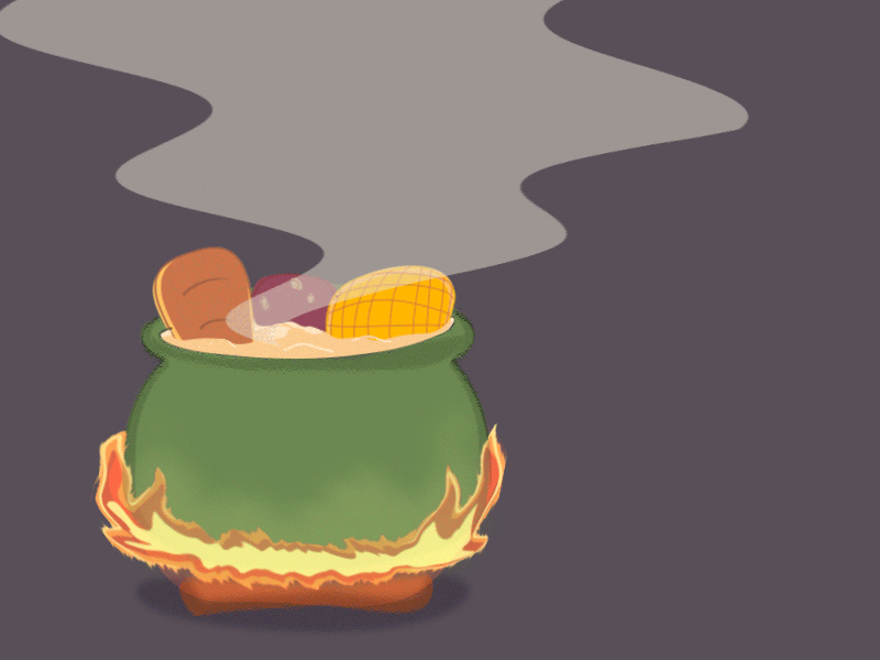Vegetable Soup aftereffects animation boil fire gif illustration smoke sopa soup vegetables vegetal
