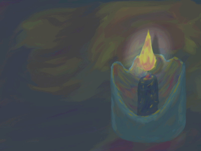 A nostalgic feeling aftereffects candle candlelight fire flame gif illustration oil paint photoshop