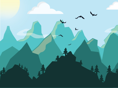 Green Mountain by Lu Gao on Dribbble