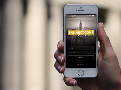 The Next Conf App app clean conference event iphone login new york simple ui usa ux