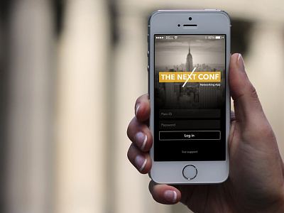 The Next Conf App app clean conference event iphone login new york simple ui usa ux