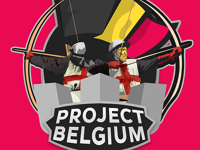 Belgium design flat illustration vector