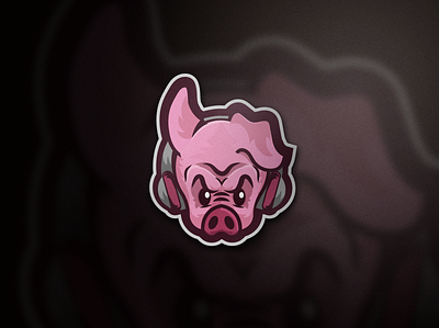 Pig Mascot Logo app branding design flat icon illustration illustrator logo minimal twitch vector