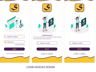 Login Module login mobile ui ui design web design website design xd