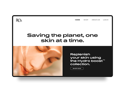 Re Skincare | Website branding landing page design skincare uidesign user interface design userinterface