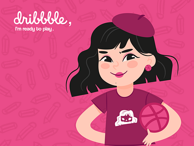 Hello dribbble! ball basketball design firstshot illustration shot vector