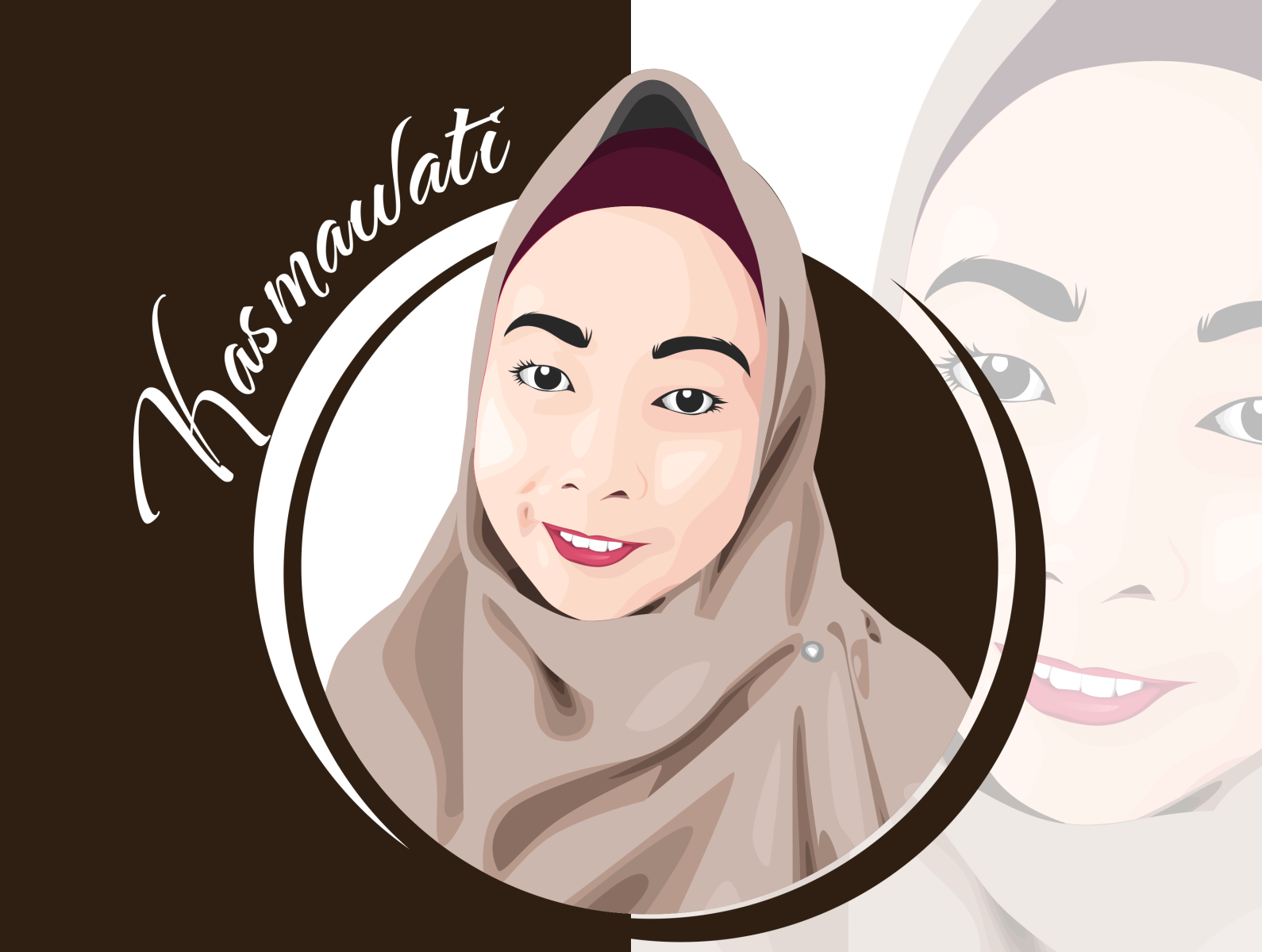 Vector Art = [kasmawati] by Rizalhy_Creative on Dribbble