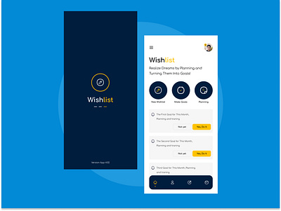 Wishlist App app appdesign application calender calenderapp design illustration logo product design productdesign ui uiux ux wishlist