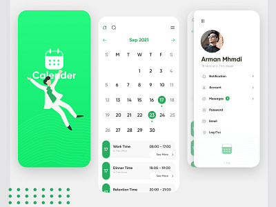 Calender App app appdesign calender calenderapp ui ux web