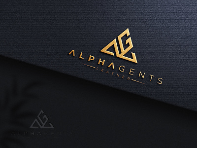 Alpha gents leather's logo design graphic design icon logo minimal vector