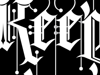 Goth gothic shadows terminals type typography