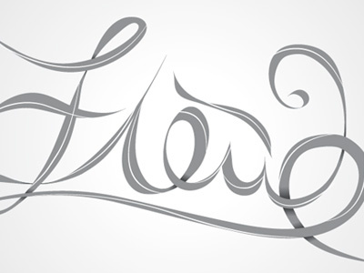 Flow design flow illustration type typography