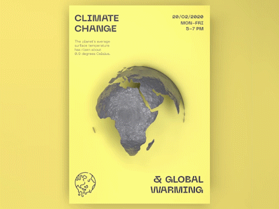 Global Warming Motion Poster adobe after effects aftereffects animated gif climatechange globalwarming motion design motion graphics poster poster art poster design