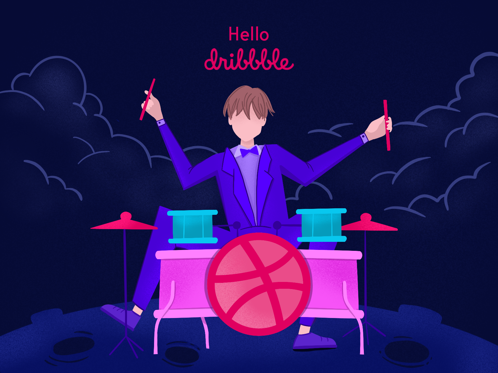 Hi There Dribbble ! by Loud Mob Media : A Modern Creative Studio on ...