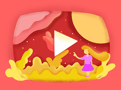 Illustration Based Youtube Logo