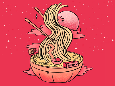 Noodles Packaging Illustration bowl branding branding design illustration illustration art illustrations noodles packaging packaging design packagingpro procreate