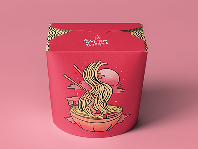 Noodles Packaging Design bowl branding branding design illustration mock up mock up mockup noodles package design packagedesign packaging packagingdesign packagingpro