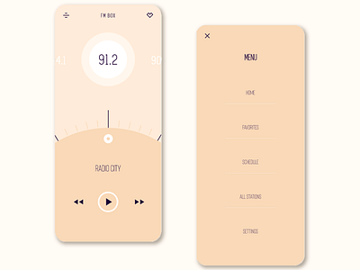 Radio App UI app app design minimal mobile app mobile app design mobile ui radio ui ui ux ui design uidesign uiux ux ux ui uxdesign uxui