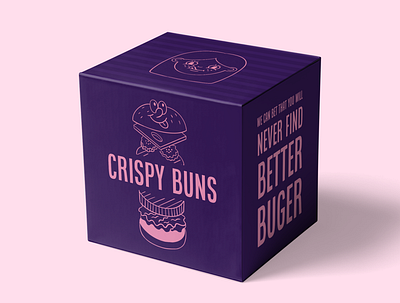 Clean Packaging for Crispy Buns, a Burger Brand art brand identity branding branding agency branding and identity branding concept branding design design package design packagedesign packaging packaging design packaging mockup packagingdesign packagingpro