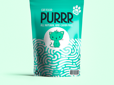 Clean Minimal Cat Food Packaging