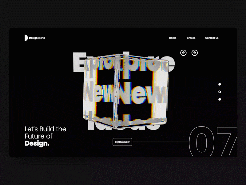 Minimal Landing Page Website Design for Design World animation art landing page landingpage logo motion design motion graphic typography ui user experience user experience ux userinterface ux web web design webdesign website website concept website design websites