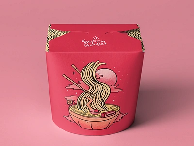 Package Design for Noodles and Asian Food Brand art asian asian food branding branding design chopsticks design illustration illustration art logo noodles package package design packaging ramen