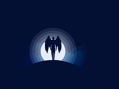 Lucifer night full moon adobe illustrator design illustrator