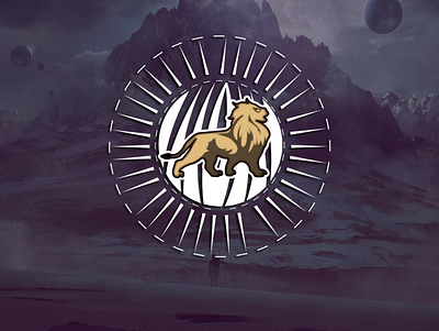 Real Lion design icon logo vintage