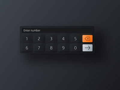 Numpad Neumorphism Dark contemporary control panel dark dark mode design keypad neumorphism numpad printer skeuomorph app visual design